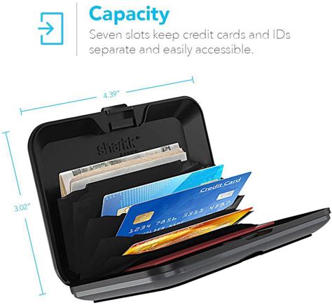 sharkk basics card id wallet rfid|sharkk large aluminum wallet.